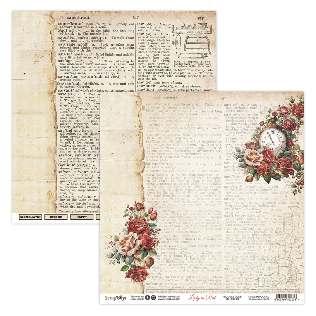 Vintage Legend, scrapboys, 12 double sided 12x12, scrapbooking paper p –  Creative Treasures