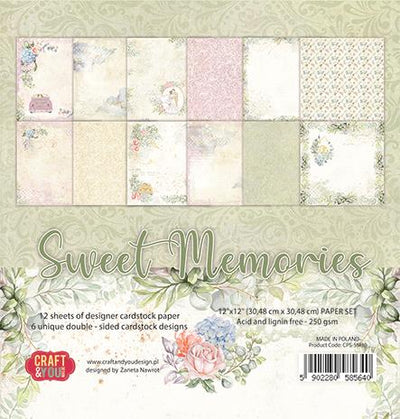 Sweet Memories, Craft and You Design, Paper Set of 12 sheets 12x12
