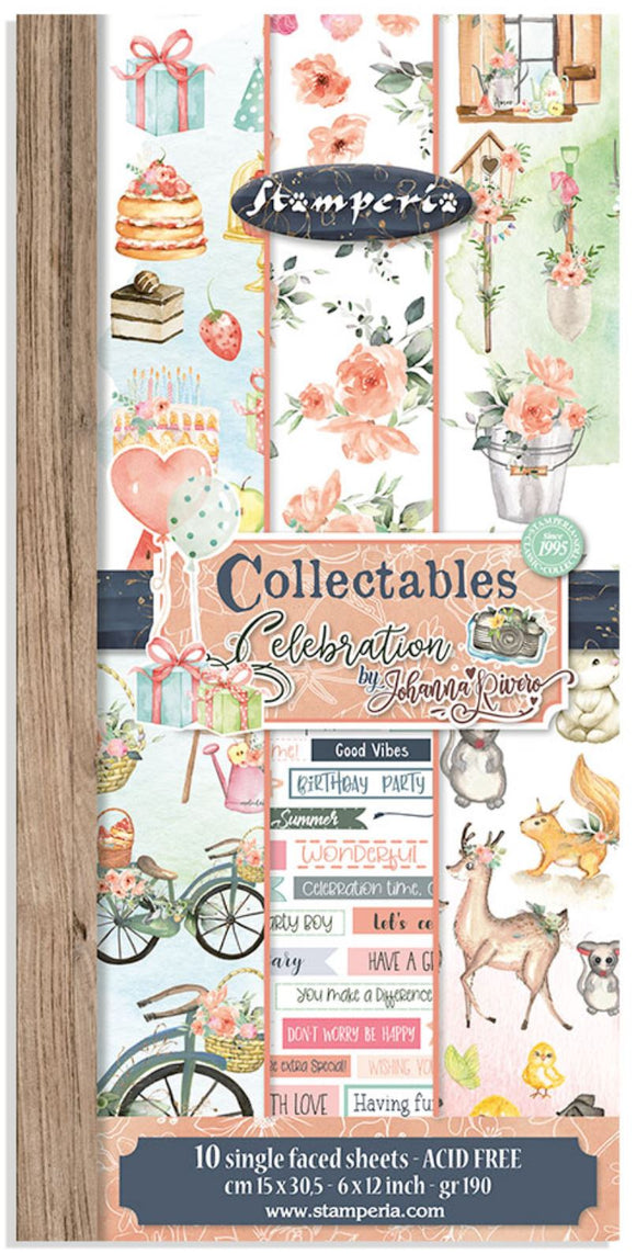 Collectibles -  CELEBRATION -  Stamperia Double-Sided Paper Pad 6
