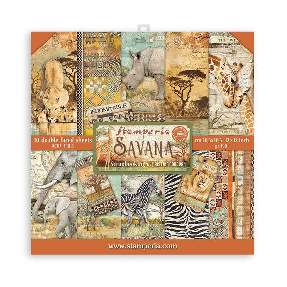 Savana, Stamperia Double-Sided Paper Pad 12