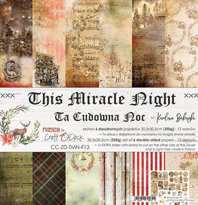 THIS MIRACLE NIGHT, set of papers 12x12 Craft O'Clock