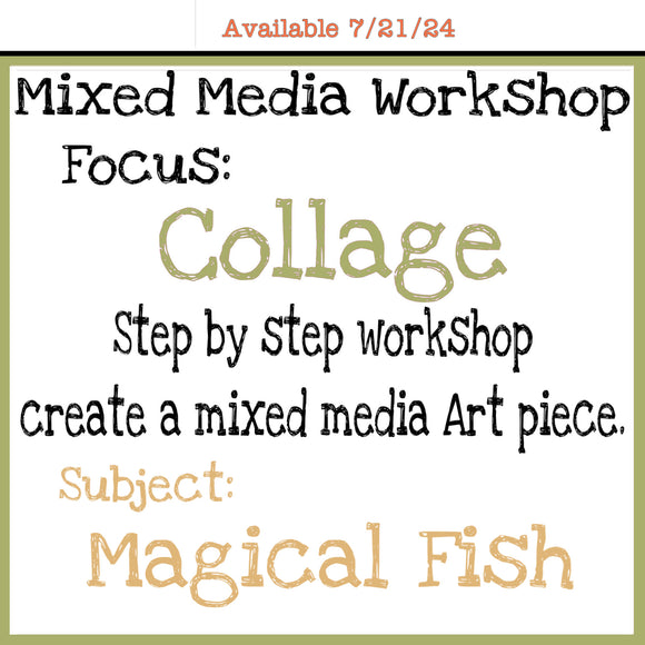 Available 07/21/24 - Mixed media workshop- Textured Canvas