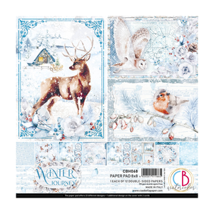 Ciao Bella, Winter Journey Paper Pad 8"x8" 12/Pkg