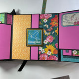 Graphic 45 Lets get artsy - step-by-step Tutorial: Handmade 8.5" x 8.5" x 4" Mini Album