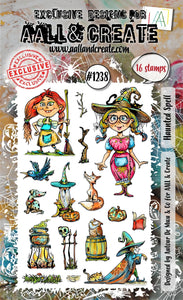 AALL And Create A6 Photopolymer Clear Stamp Set - Haunted Spell