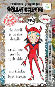 AALL And Create A7 Photopolymer Clear Stamp Set - Devil Dee