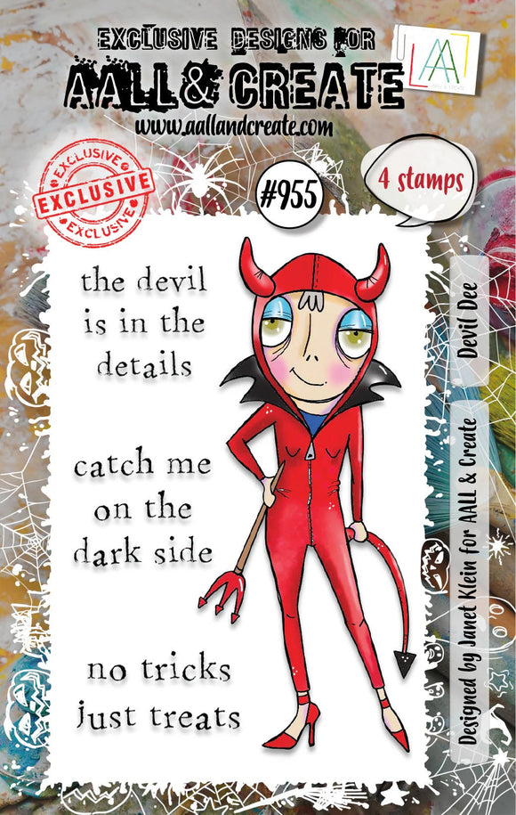 AALL And Create A7 Photopolymer Clear Stamp Set - Devil Dee