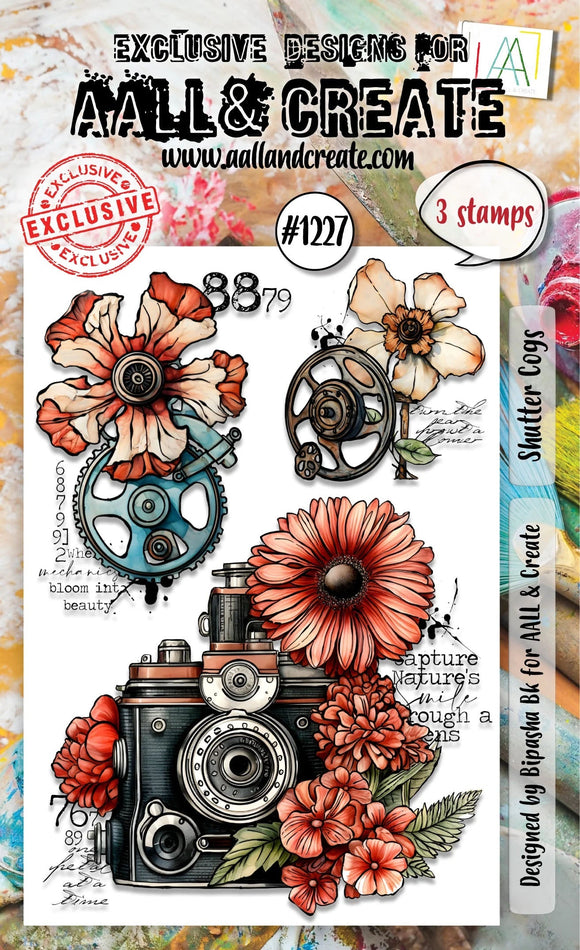 AALL And Create A6 Photopolymer Clear Stamp Set - Shutter Cogs