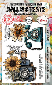 AALL And Create A6 Photopolymer Clear Stamp Set - Lens & Lines