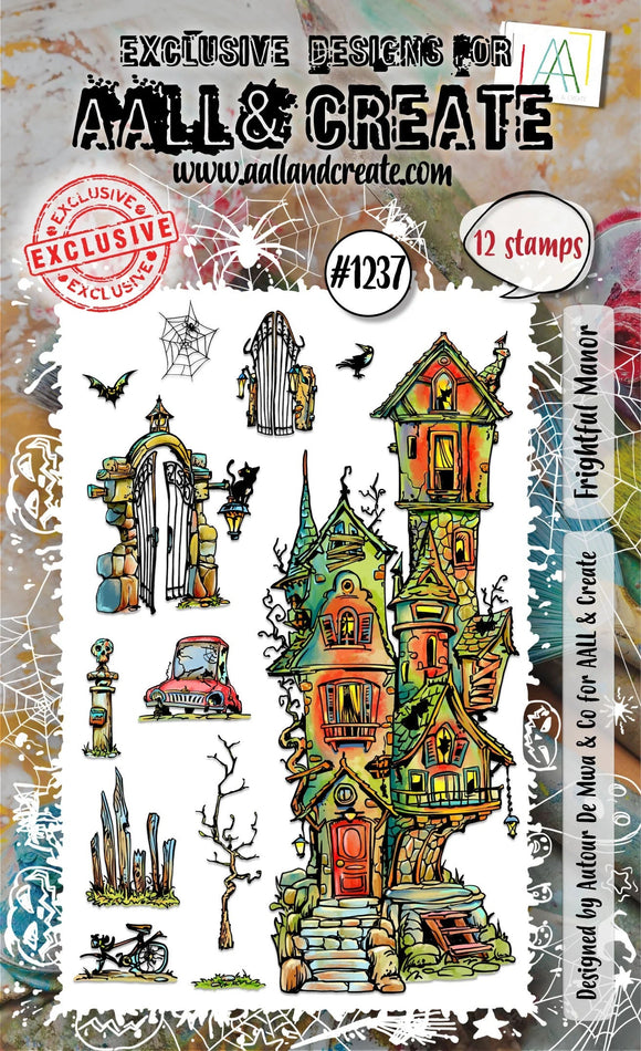 AALL And Create A6 Photopolymer Clear Stamp Set - Frightful Manor