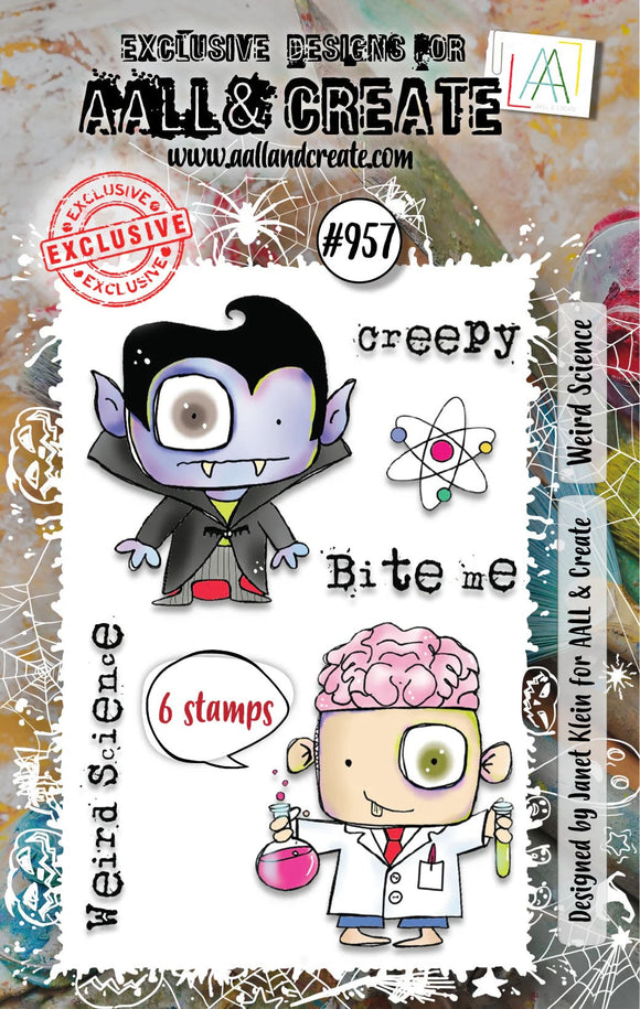 AALL And Create A7 Photopolymer Clear Stamp Set - Weird Science