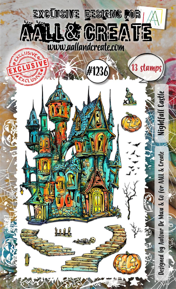 AALL And Create A6 Photopolymer Clear Stamp Set - Nightfall Castle