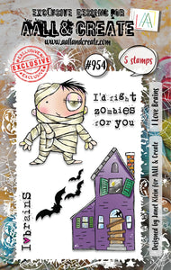 AALL And Create A7 Photopolymer Clear Stamp Set - I Love Brains