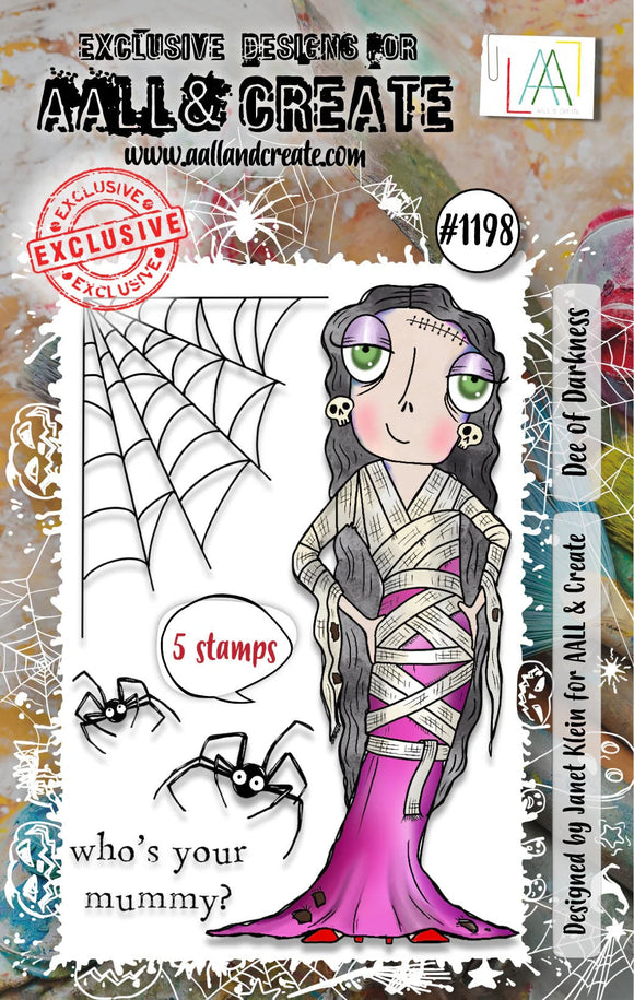 AALL And Create A7 Photopolymer Clear Stamp Set - Dee of Darkness