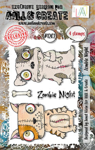 AALL And Create A7 Photopolymer Clear Stamp Set - Zombie Night