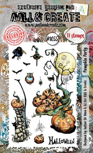 AALL And Create A6 Photopolymer Clear Stamp Set - Pumpkin Party