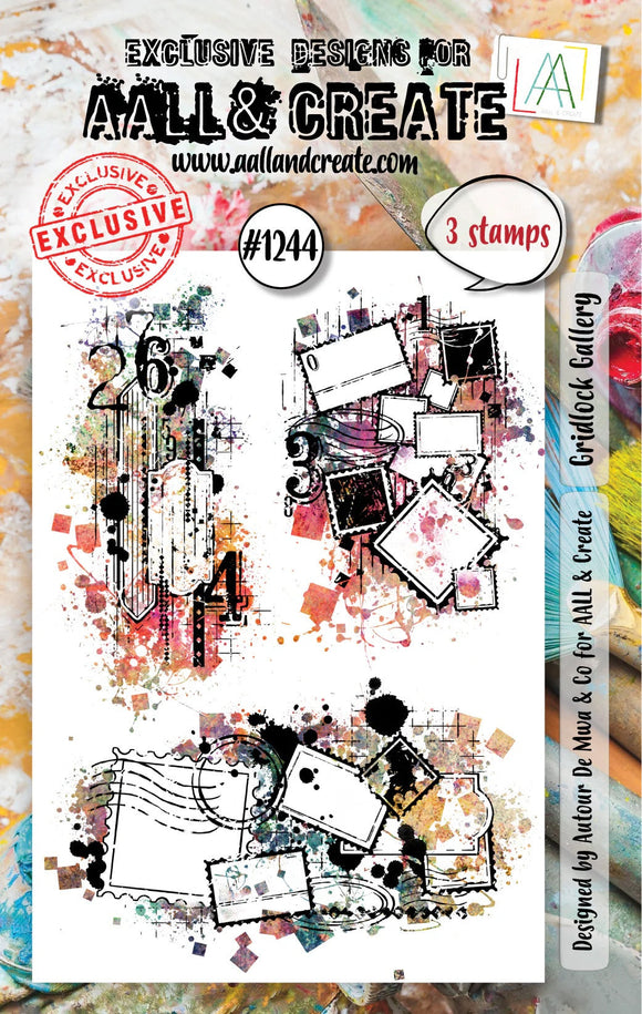 AALL And Create A7 Photopolymer Clear Stamp Set - Gridlock Gallery