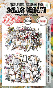 AALL And Create A6 Photopolymer Clear Stamp Set - Postmarked Petals