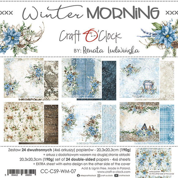 WINTER MORNING - set of papers 8