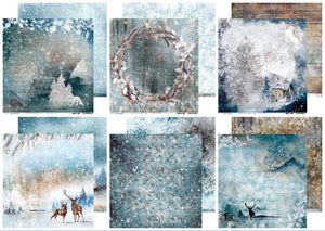 Snowy Winterland- a set of papers 6x6 Craft O'Clock