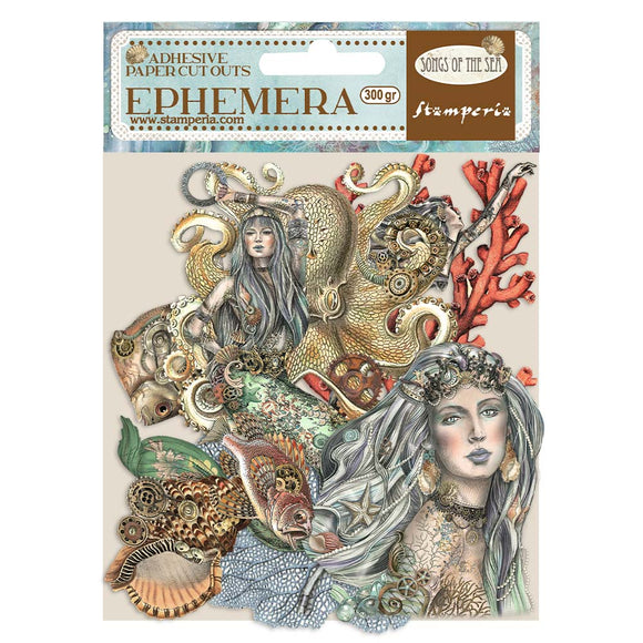 Pre-Order, Songs of the Sea - Ephemera - Mermaids, Stamperia