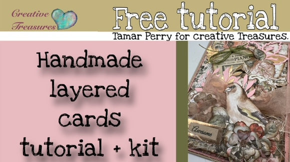 Layered Vintage handmade card kits and tutorial