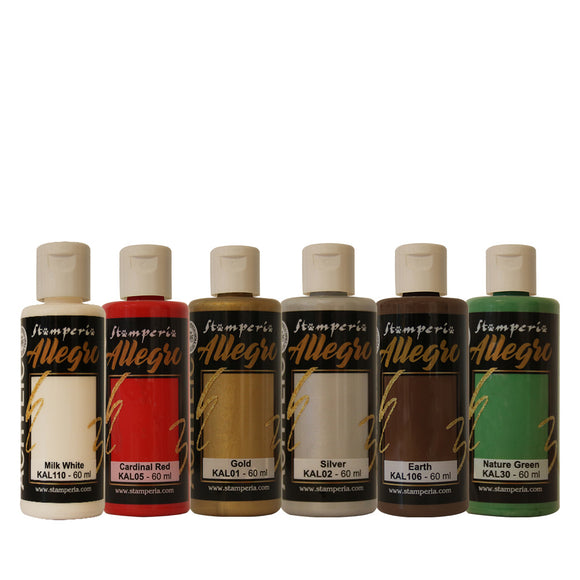 Stamperia, Selection 6 Allegro Paints Christmas