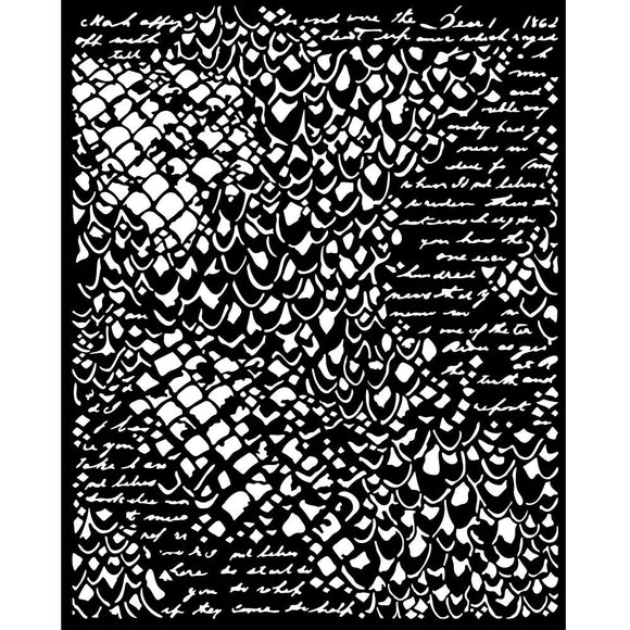 Pre-Order, Songs of the Sea, Thick Stencil 20x25 cm - Mermaid Scales - Stamperia
