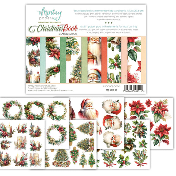 Mintay 6 x 8 Book - elements for precise cutting  -  Christmas 01