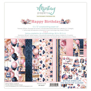 Mintay 12 x 12 Paper Set - Happy Birthday