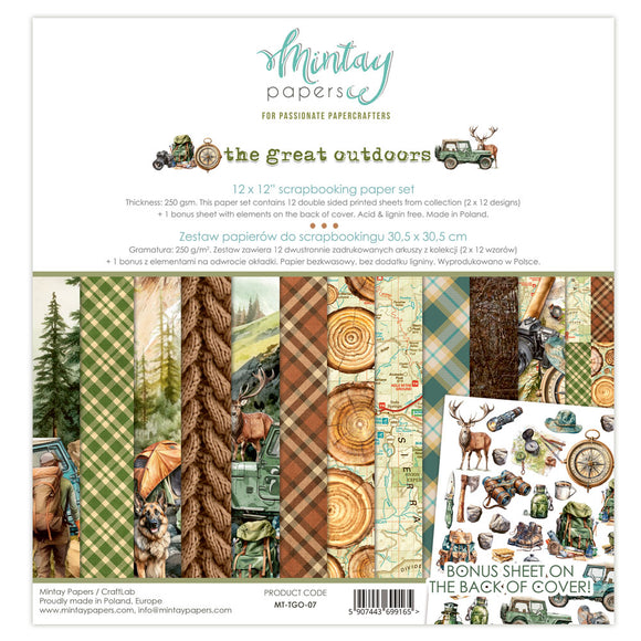Pre-Order Mintay 12 x 12 Paper Set - The Great Outdoors
