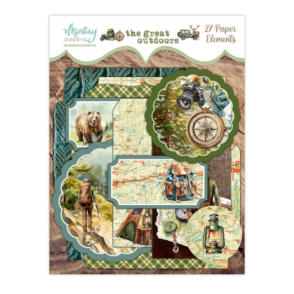 Pre-Order Mintay Paper Paper Elements - The Great Outdoors, 27 pcs