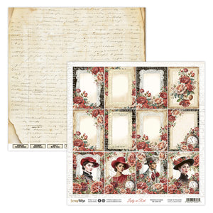 LADY In RED, Scrapboys 12x12 Double Sided Designer Scrapbooking Single Sheet , Cardstock 05