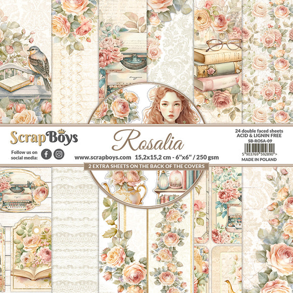 ROSALIA, Scrapboys 6x6, double sided scrapbooking paper pack