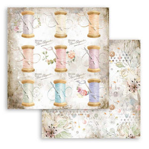 Stamperia Romantic Threads Double-Sided Cardstock 12"X12" Single Sheet SBB790
