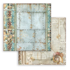 Songs of the Sea, 12"x12" Double Face single sheet - Mechanism Border - Stamperia