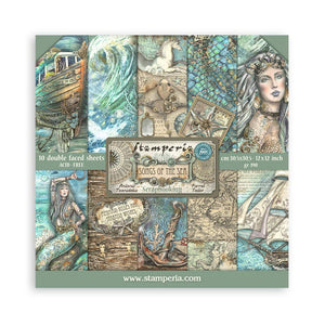 Songs of the Sea, 12"x12" Scrapbooking paper pad 10 sheets - Stamperia
