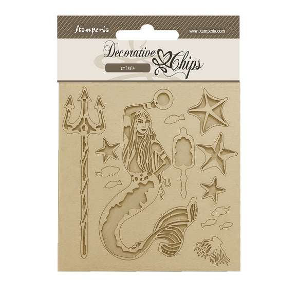 Songs of the Sea, Decorative Chips - Mermaid - Stamperia