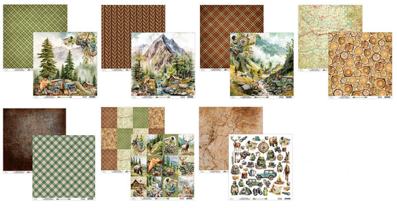 Mintay 12 x 12 Paper - Set of 7 single sheets - The Great Outdoors