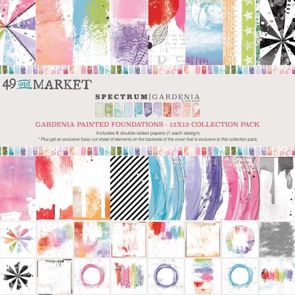 49 and Market Spectrum Gardenia 12x12 Collection Pack: Painted Foundations (SG23534)