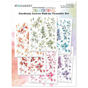 49 and Market, Spectrum Gardenia LEAVES Rub-Ons 6"X8" 6/Sheets