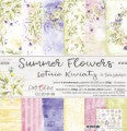 SUMMER FLOWERS, Craft O Clock, Paper Collection Set 12"x12", 250 gsm (6 double-sided sheets, bonus elements on the cover)
