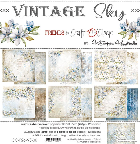 Vintage Sky- a set of papers 12x12 Craft O'Clock
