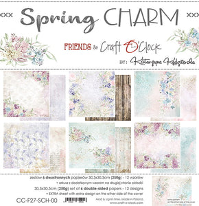 Spring Charm - a set of papers 12x12 Craft O'Clock