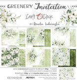 Greenery Invitation- a set of papers 12x12 Craft O'Clock