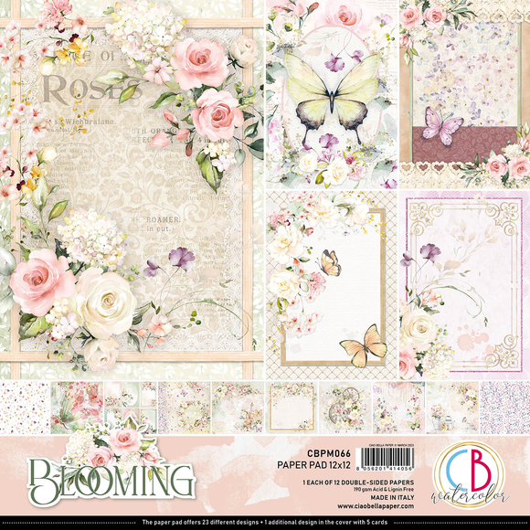 Ciao Bella, Blooming collection scrapbooking Paper Pad 12