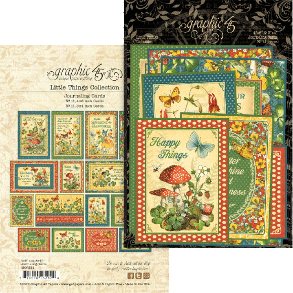 Graphic 45 * Little Things * Journaling Cards