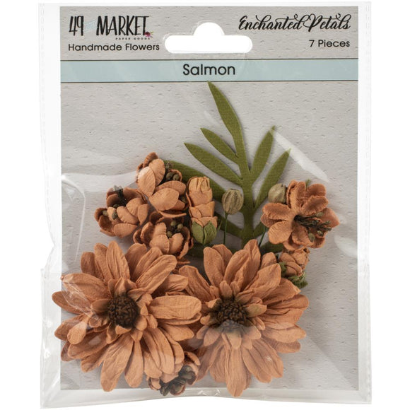 49 And Market Enchanted Petals  SALMON - Handmade flowers  7_Pkg
