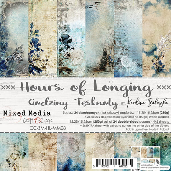 HOURS OF LONGING - a set of papers 6x6 Craft O'Clock