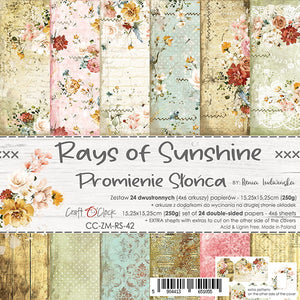 RAYS OF SUNSHINE - a set of papers 6x6 Craft O'Clock